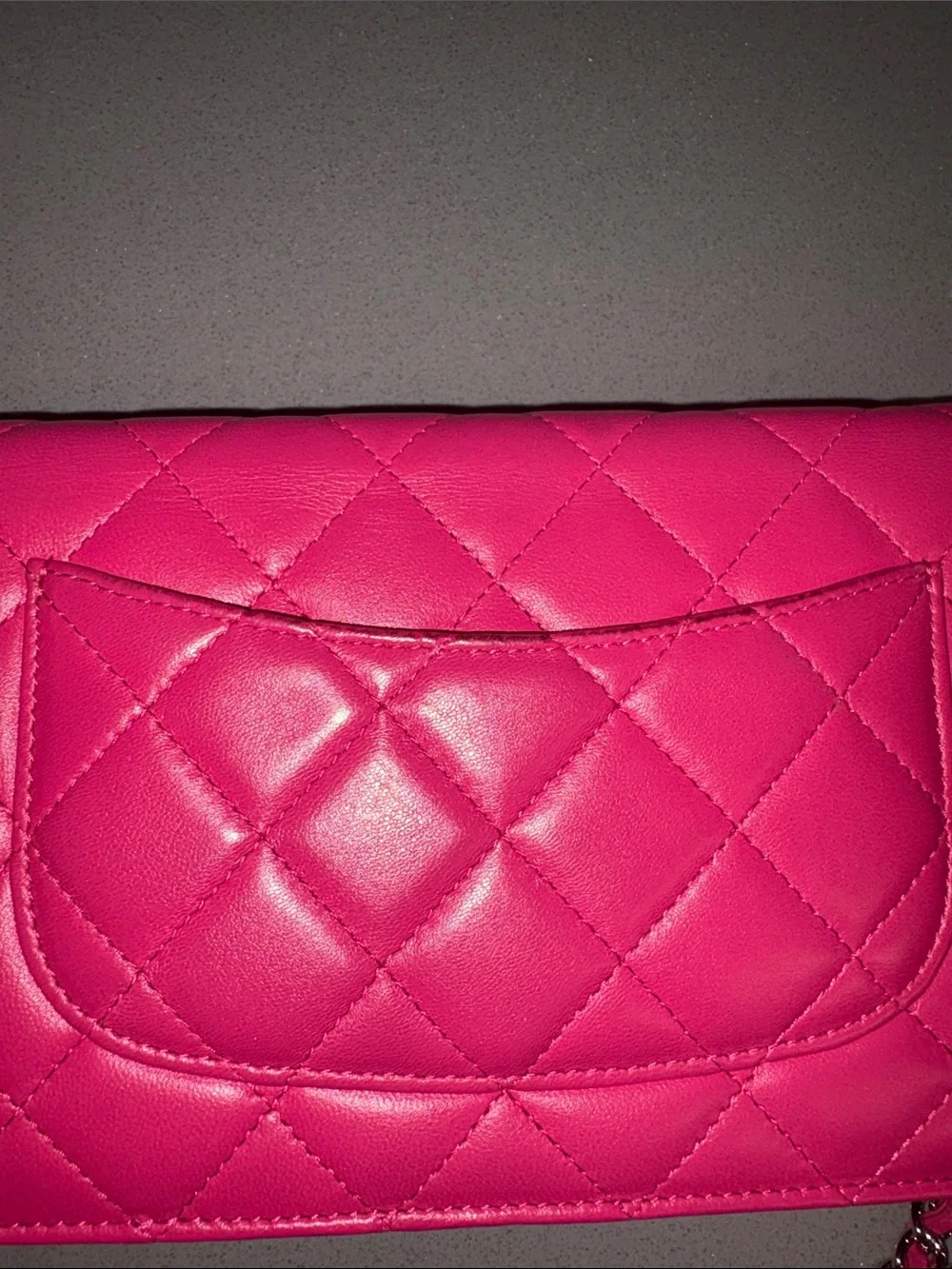 CHANEL Pink Lambskin Classic Quilted Wallet On a Chain - Picture 8 of 15
